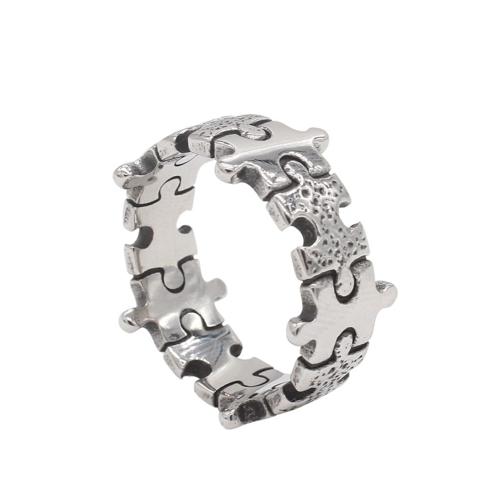 2026 Jewelry, European and American Personalized Retro Puzzle Men's Jewelry Matching Exquisite Ring