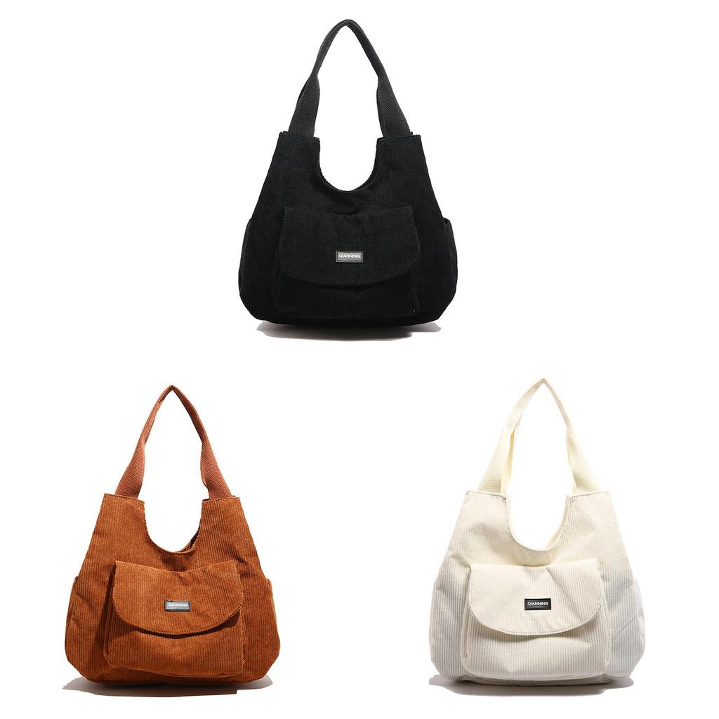 Velvet Tote Bag For Women With Zipper Closure And Phone Pocket For Daily Use
