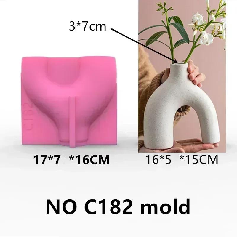 Hollow heart flower vase resin silicone mold heart-shaped vase concrete mould Valentine's Day gift Love flower pot gypsum molds