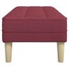 Bench with Cushion Burgundy 113 x 57 x 39 cm Fabric