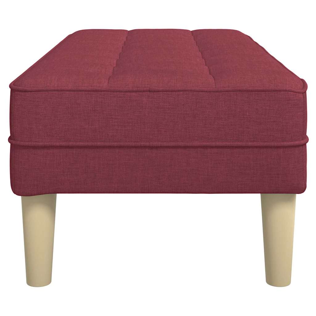 Bench with Cushion Burgundy 113 x 57 x 39 cm Fabric