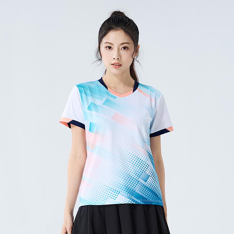 Quick-drying badminton jersey set men s and women s printed badminton jersey table tennis volleyball training competition sports jersey M