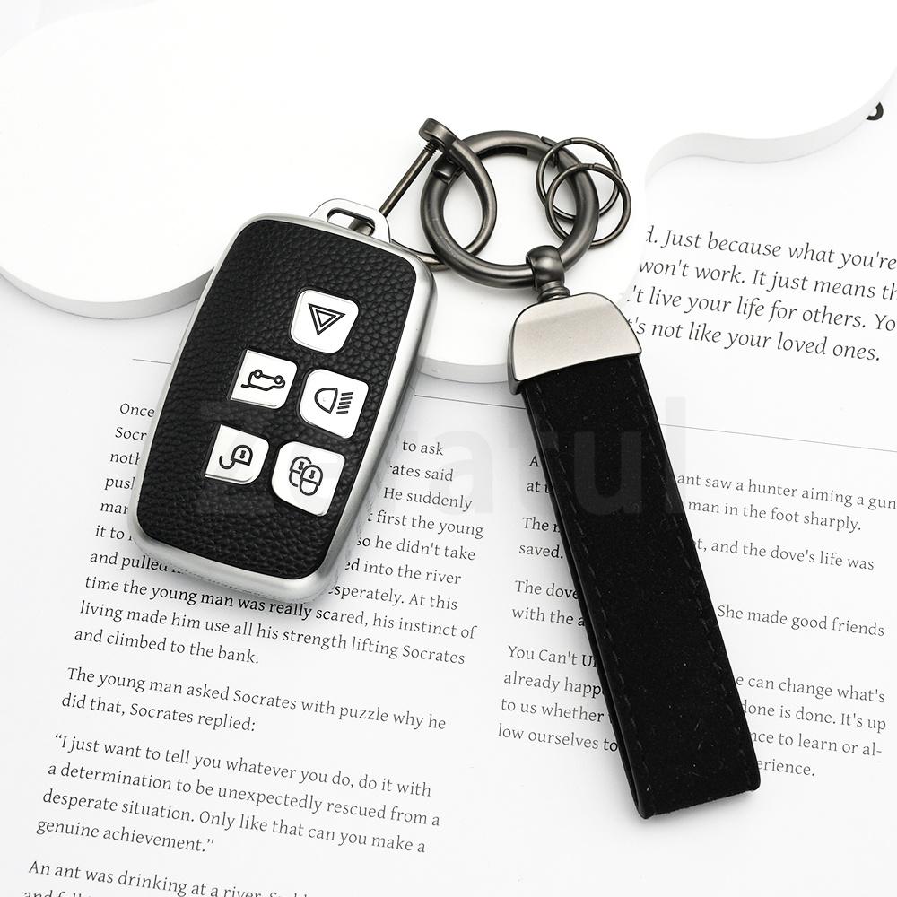Tpu Leather Auto Shell Fob Holder For Land Rover Discovery 3 4 Elander 2 Evoque Range Rover Sport Car Key Case Cover Accessories
