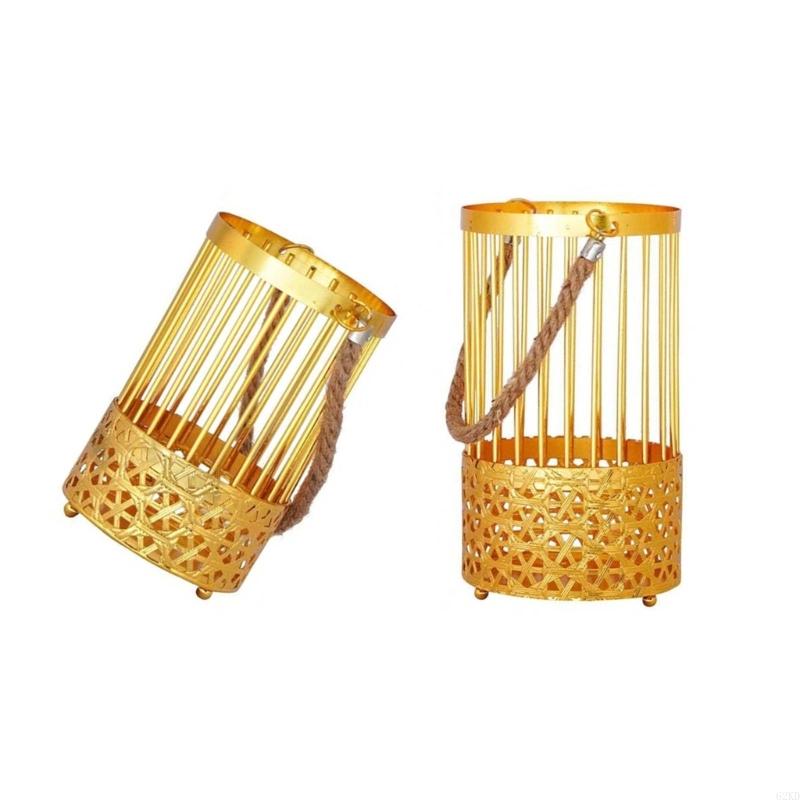 62KD 2Pcs Wedding Hangings Holder Centerpieces Hollow Out Iron Stand