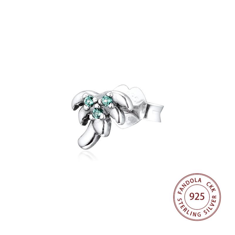 100% 925 Sterling SilverSingle Stud Earrings for Women Earrings Women Silver 925 Jewelry