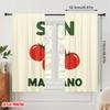 2pcs 2D Flat Printing Party Curtain San Marzano Tomatoes 100% Polyester Fabric Without Electricity Birthday Party for Oversized