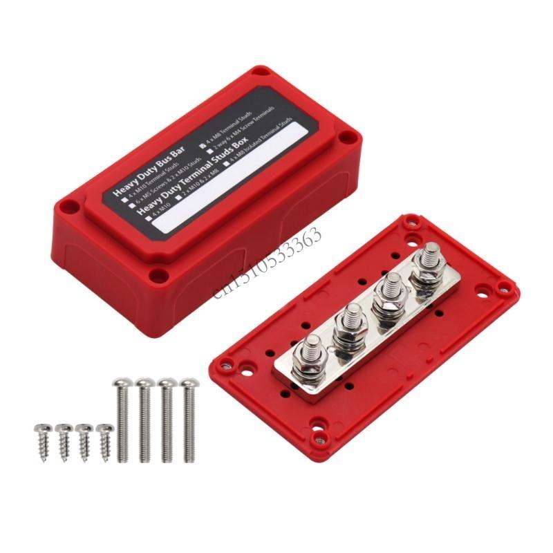 

090E 300A 48V High Current Black Red for Shell Block Bus Bar Box Board Heavy Duty червоний