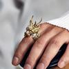 Men's Retro Gold Dragon Ring: Bold and Fashionable Party Jewelry