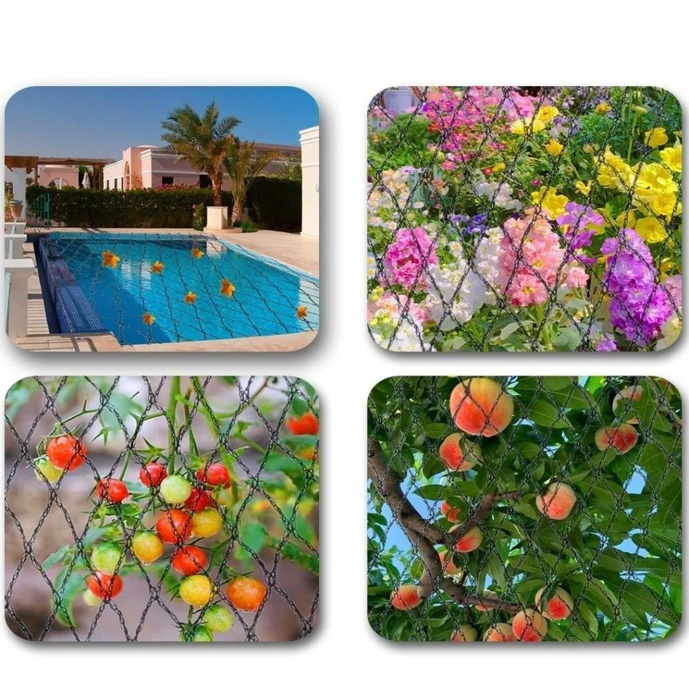 Cat Dog Net Anti Bird Garden Netting Mesh Reusable Heavy Duty Bird Netting PE Material Black Plant Netting Pond Cover