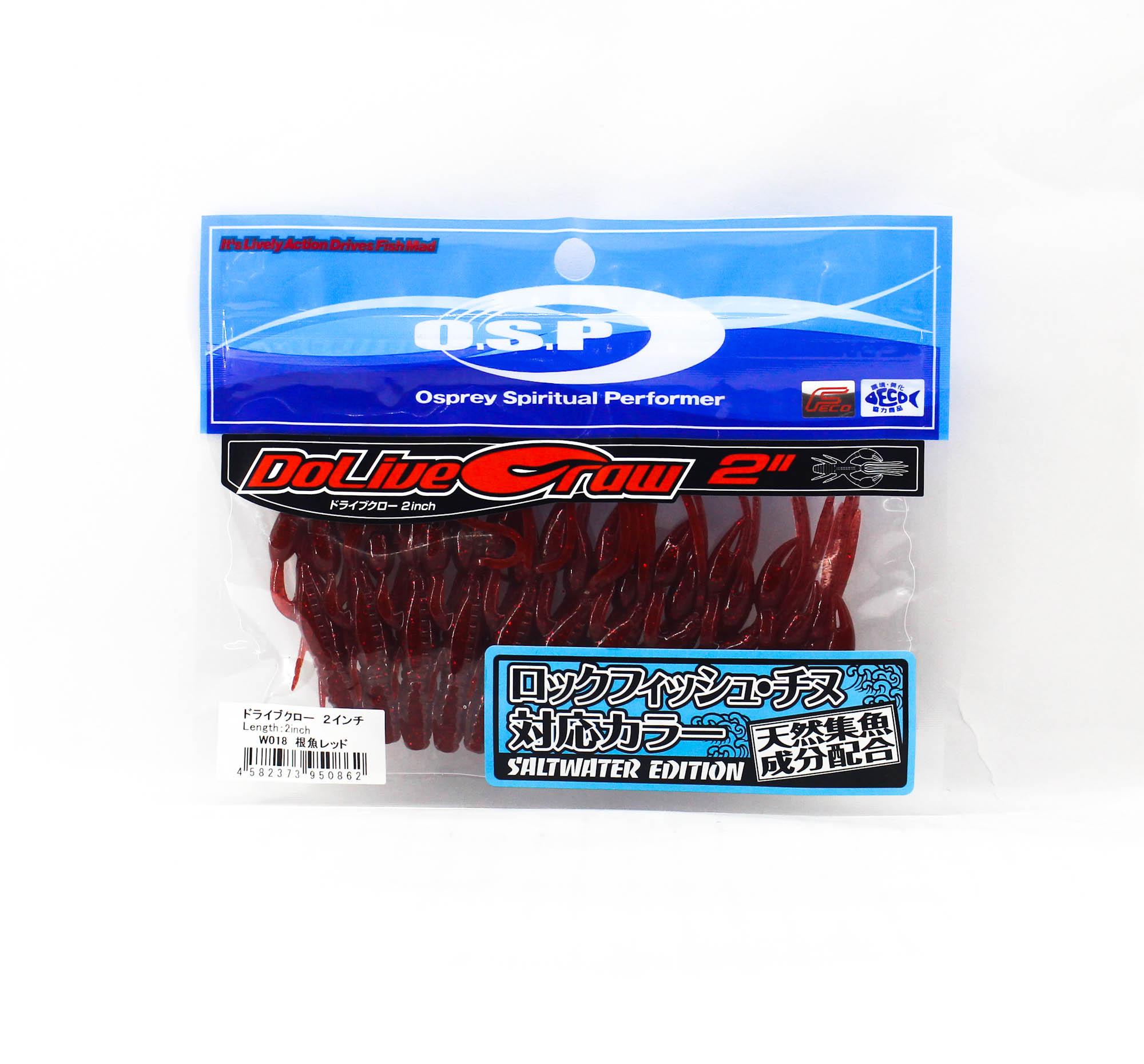 OSP Soft Lure Dolive Craw 2 Inches Salt W-018 (0862)