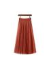 Round Versatile Three-Layer Mesh Pleated Long Skirt for Women - 6-Meter Wide Hem, 2026 Spring/Summer Collection