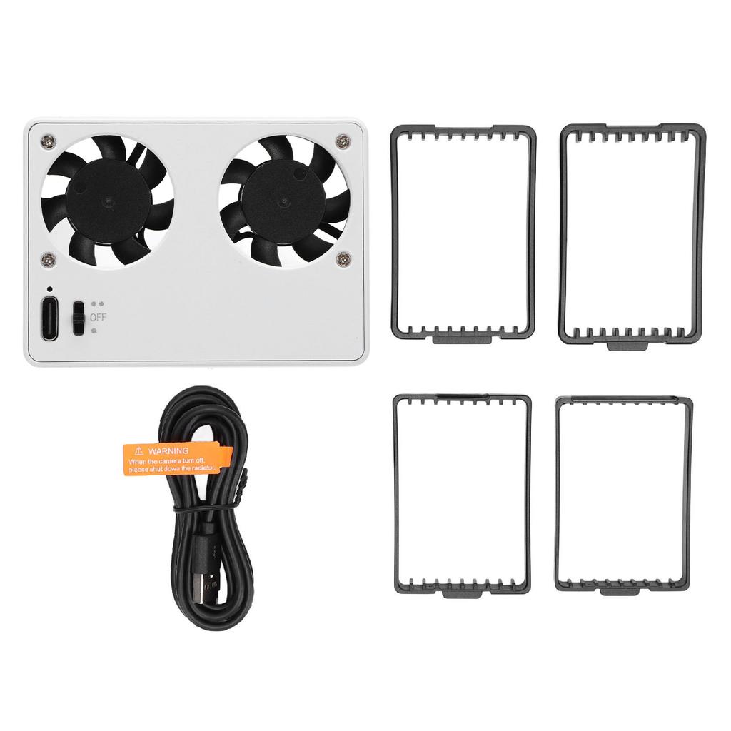 Camera Video Dual Cooling Fan 2 Speed Quiet Semiconductor Fan Camera External Cooling System for A7M4 ZVE1 A6700 A7C2