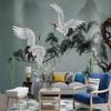 Custom 3D Mural Chinoiserie Wallpaper Pines And Red-crowned Cranes Wall Painting Wall Papers For Living Room Sofa TV Background
