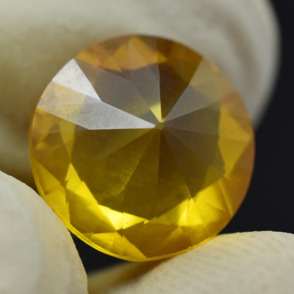 Natural 5.65 Ct Yellow Sapphire Diamond Cut Round Shape Loose Gemstone CERTIFIED AR-1101