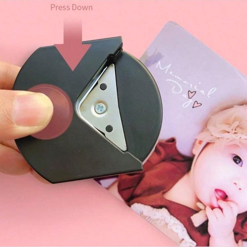 1PC Mini Portable Manual Corner Cutter Circular Rounding Paper Trimmer for Plastic PVC Film Photo Household Paper Cutter
