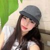 Summer Plaid Hats Quick-drying Visor Caps Japanese Style Baseball Caps  for Men Women