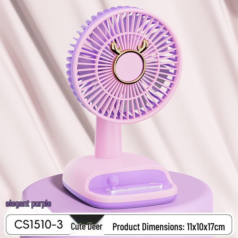 Mini Cartoon USB Desk Fan - Colorful Summer Office & Student Gift