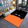 Grumpy Black Cat Illustration Suitable As a Non-slip Mat for the Living Room or Bedroom Sofa