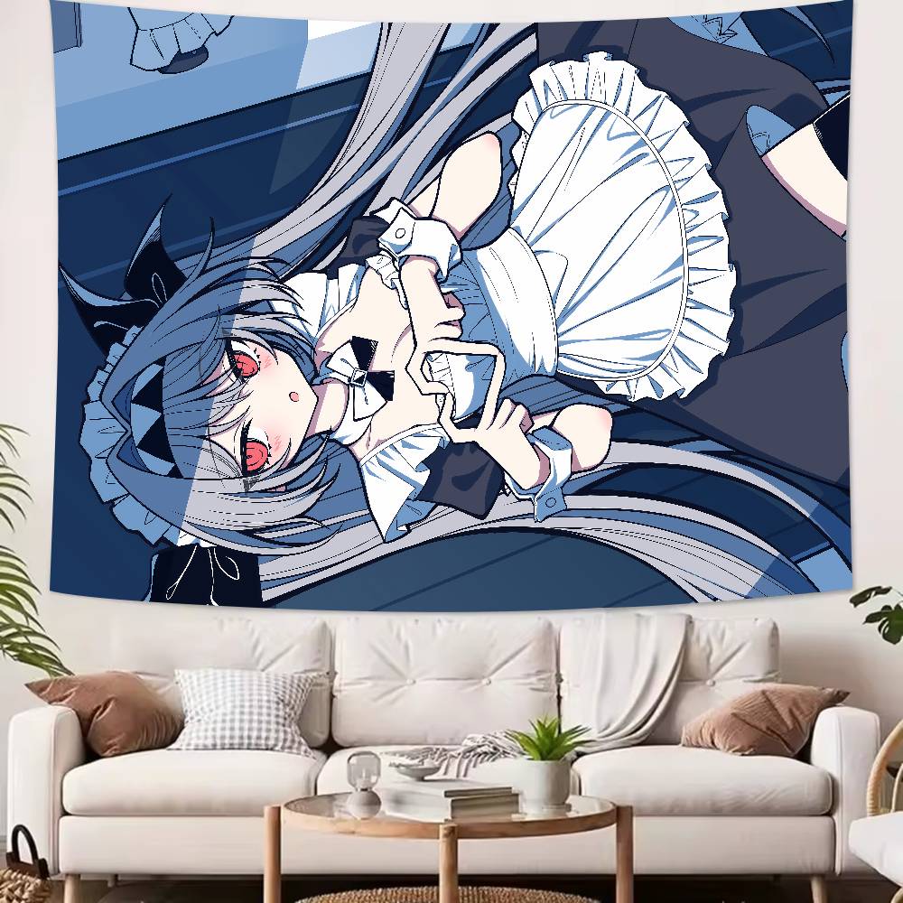 Kawaii Lilith Cool The NOexistenceN of you AND me Tapestry Wall Hanging Art Decoration Aesthetic Background Cloth Birthday Gif