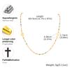 Sideway St. Collana con Croce di San Benedetto e Vergine Maria per Donna, Catena Satellite con Perline in Acciaio Inossidabile Smaltato, Gioiello Religioso