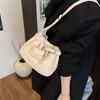 Premium trendy lychee pattern retro messenger bag women's 2025 spring new fashion niche shoulder tote bag