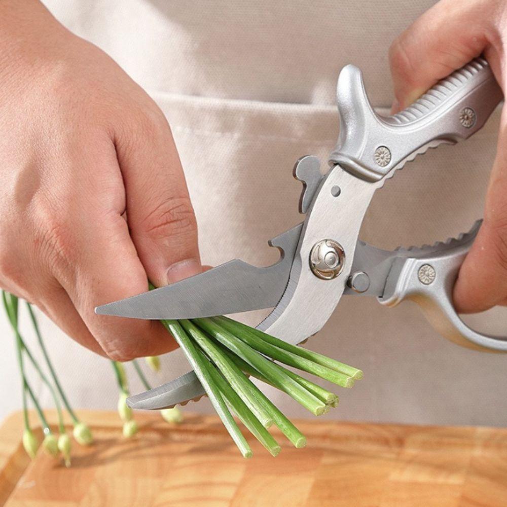 Steel Chicken Bone Shear Sharp BBQ Scissor Multifunctional Kitchen Scissor  Ramen