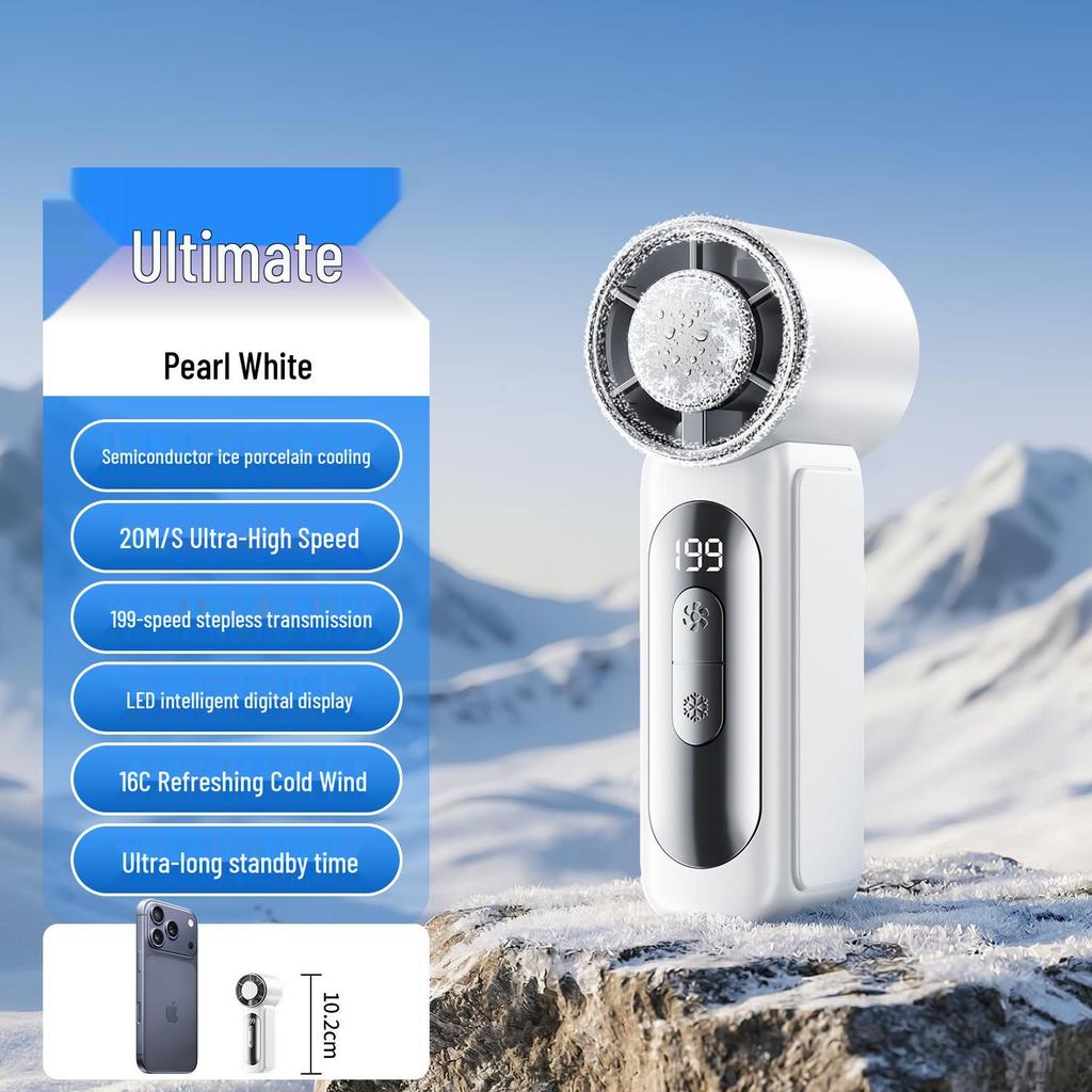 2026 Summer Mini Turbo Cooling Handheld Fan - Portable Outdoor Small Ice Pack Fan