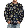 Men's Christmas Printed Imitation Cotton Long-sleeved Shirt