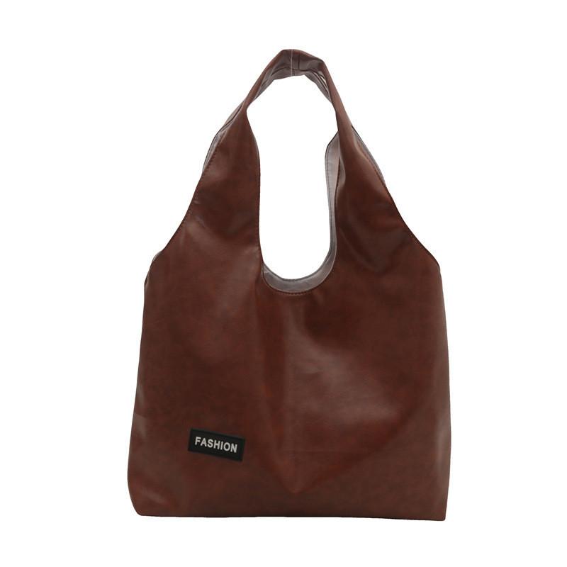 Retro Stylish Large Capacity Tote Bag For Women With Simple Design And Multiple Colors