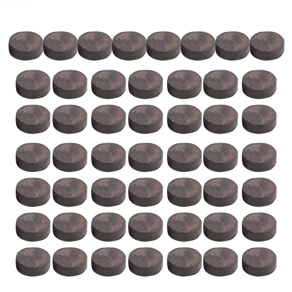 50pcs/box 12mm Cue Tips Kit Snooker Red Leather Cue Stick Tips for Pool Eight Nine Ball