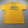 Vintage Koszulka Oakland Athletics Męska XL Żółta Lee Sport MLB Baseball A's y2k