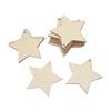 20Pcs Wooden Star Ornaments Smooth Touch Non Toxic Durable Antiallergic Star Wood Chip