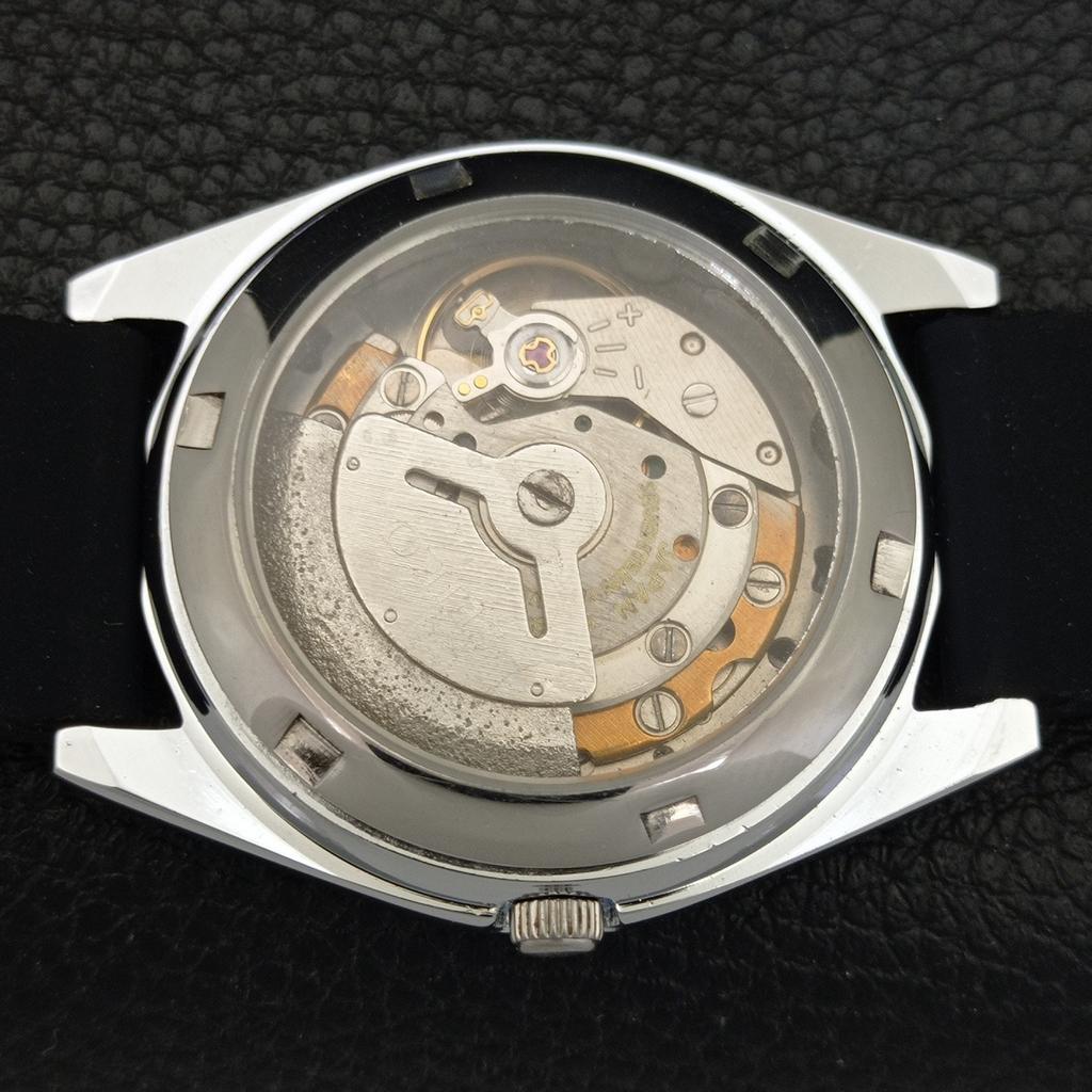 REFURBISHED SEIKO 5 AUTOMATIC 6309A JAPAN MENS VINTAGE BLACK WATCH a701730-5 R206c-a701730