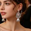 Vintage Indian Ethnic Tassel Bell Earrings & Ear Chain Set