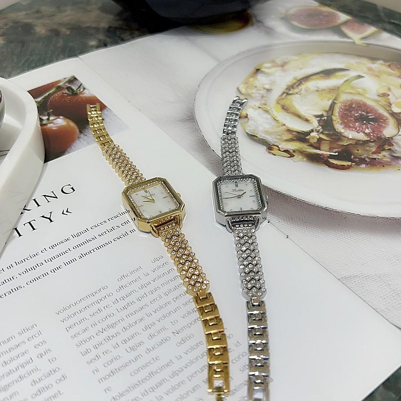 Square Style Fashion Light Luxury Watch Femininity Bracelet Watch Women'S Watch Diamond Strap Women'S Watch