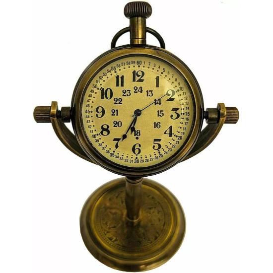 Schöne Vintage Messing Schreibtisch Uhr Tisch Uhr antike nautische Uhr Messing