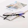 1 Pair Fashionable Frameless Anti Blue Light Reading Glasses for Men Women Unisex