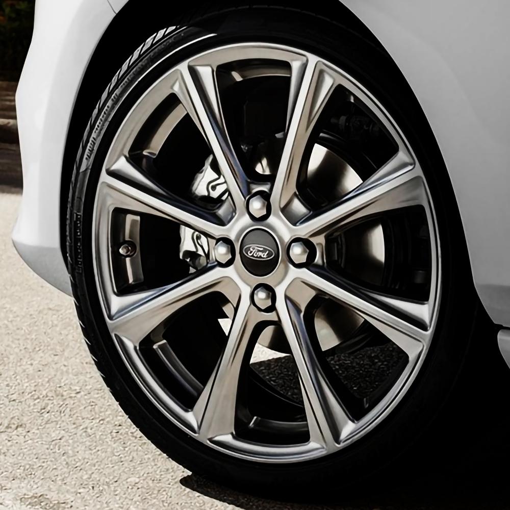 4 Stück Auto Felgen Radnabenabdeckung Aufkleber Zubehör für Ford ST Racing RS Mustang Mondeo Edge MK Kuga Fiesta Fusion
