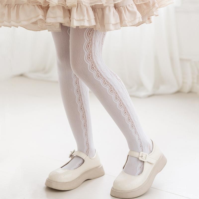 Princess White Tights Comfortable Soft Children Summer Thin Mesh Tight Leggings Cute Lolita Baby Pantyhose