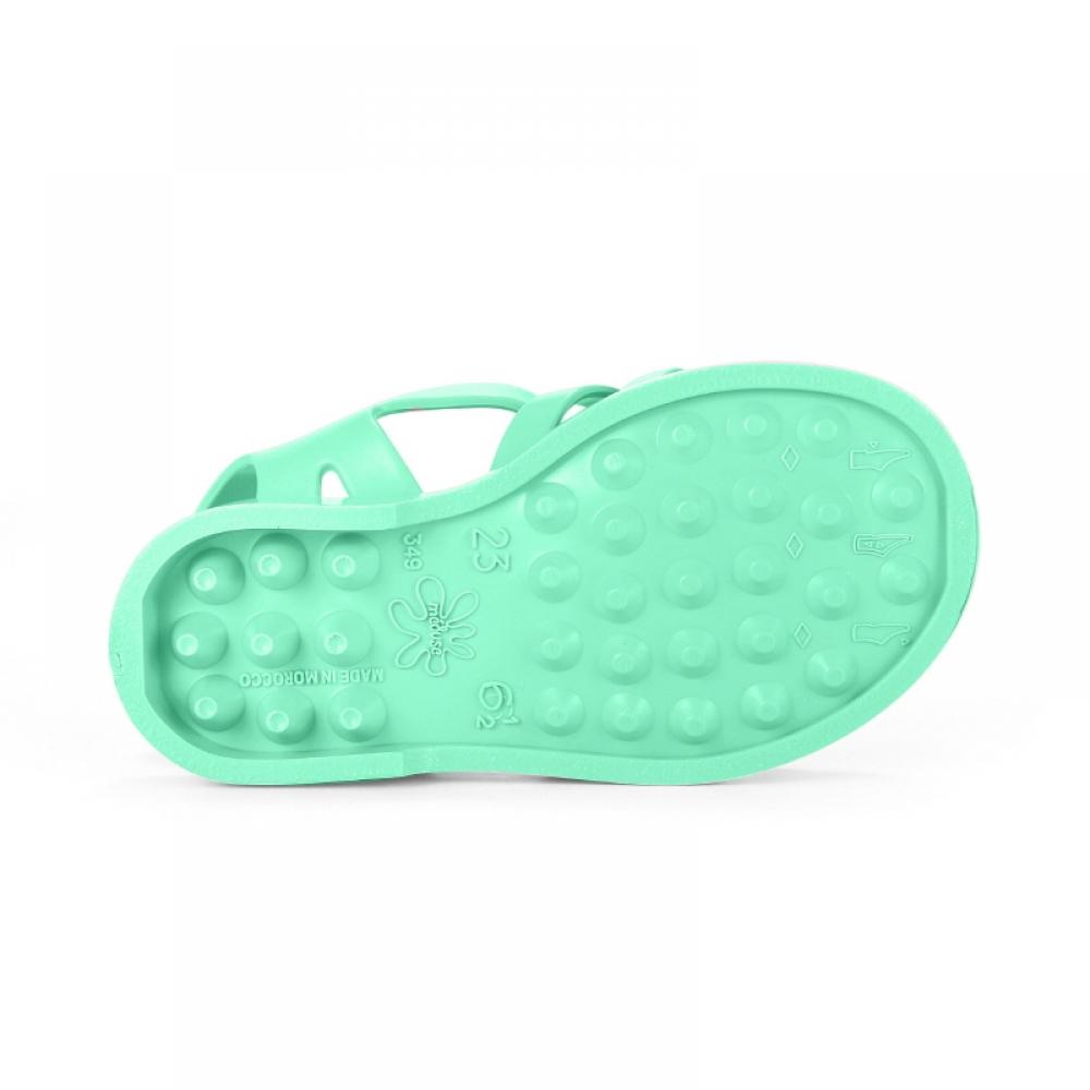 Meduse Sun 201 Vert Tendre Bertandre Mint Kids Kids Jelly Shoes Sandals