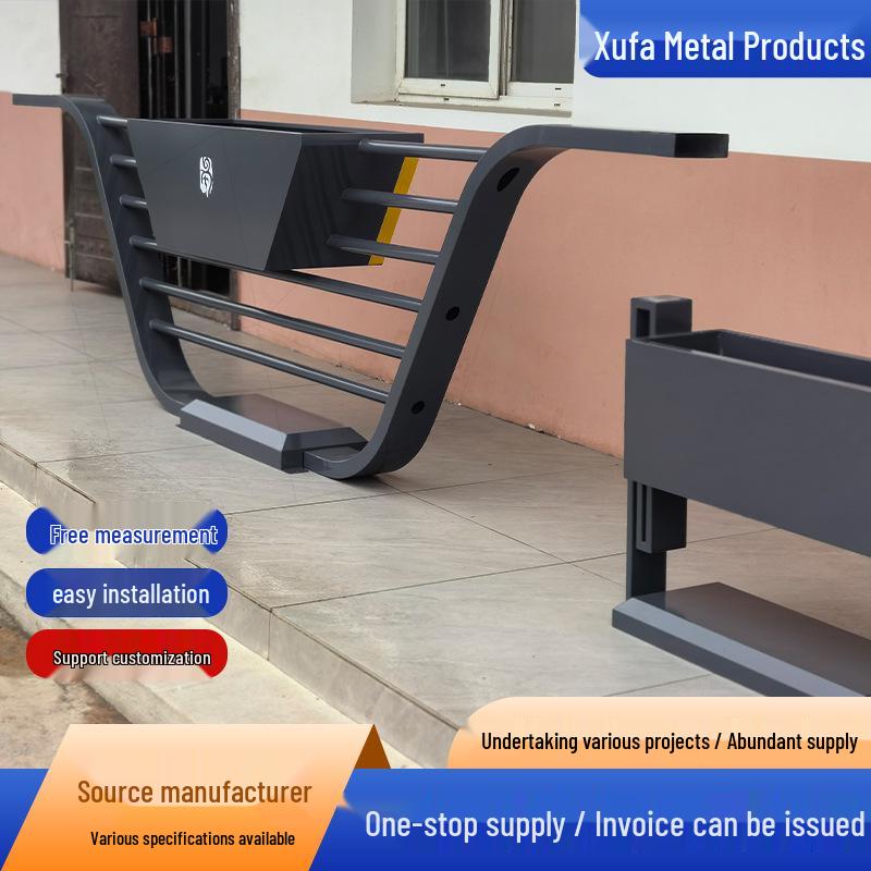 Stainless Steel Iron Art Outdoor Planter Box with Guardrail Customized