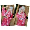 [Milky Time] Eromanga Sensei Izumi Sagiri Yukata Cosplay Costume with Wig, Red, Halloween, Kimono