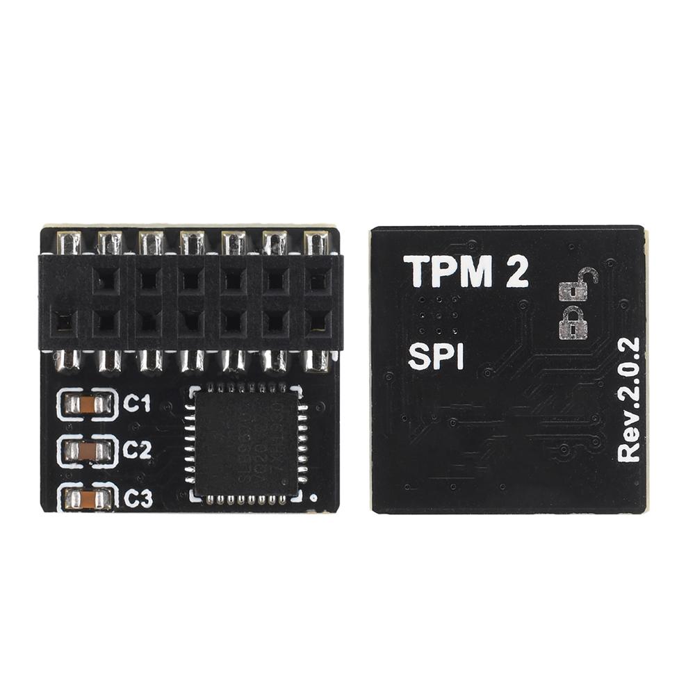 TPM 2.0 Encrypted Security Module LPC/SPI 14 Pin Mainboard Card TPM2.0 Module for ASUS Gigabyte Motherboard For Windows 11
