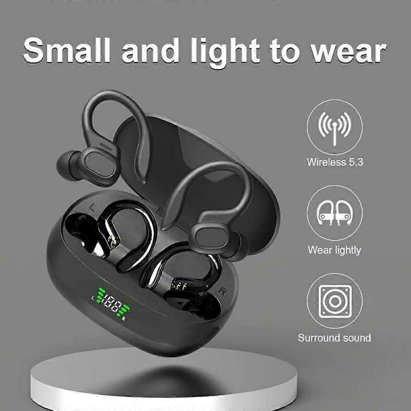 SP16 TWS Bluetooth Earphones Earhook In-ear Wireless Music Headset with Digital Display Charging Box