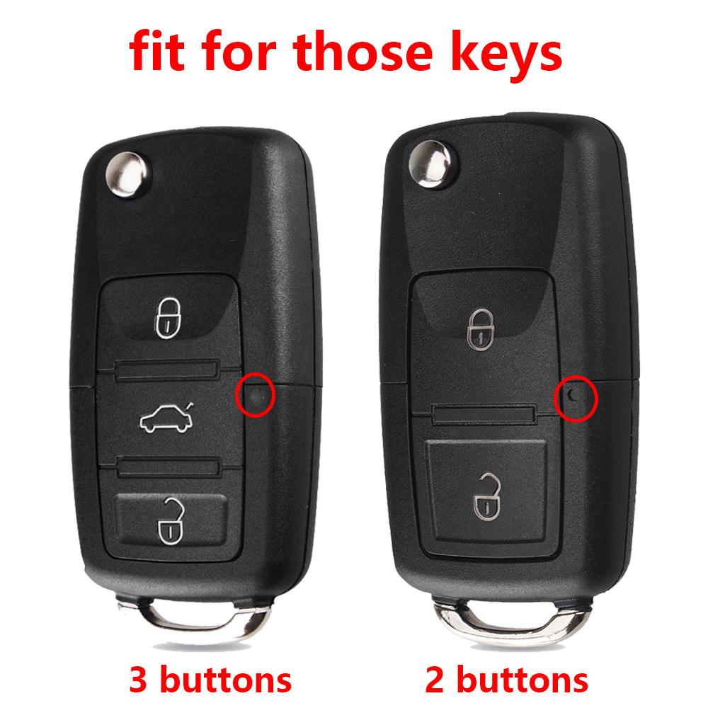 Silicone Car Key Cover Case For VW Golf 4 POLO Passat B5 T4 for Seat Cordoba Altea XL Leon for Skoda Octavia Superb 3 Buttons