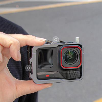 Aluminum Frame Cage W/ Cold Shoe Metal Protective Case Camera Cage for Insta360 Ace Pro 2 for Insta360 Ace/Insta360 Ace Pro