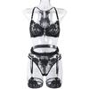 Lady Floral Lace Embroidery Lingerie Sets Women See-through Bra and Panty Set Underwear Sexy  Intimates Erotic Sexy Porn Suit