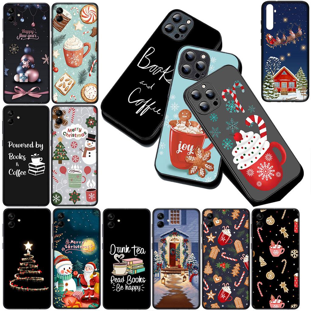 Cover for OPPO A80 A18 A16 A40 A17 A15 A38 A78 A79 A54 A57 A12 A60 5G 4G Casing Phone Case Christmas OK But First Coffee Book