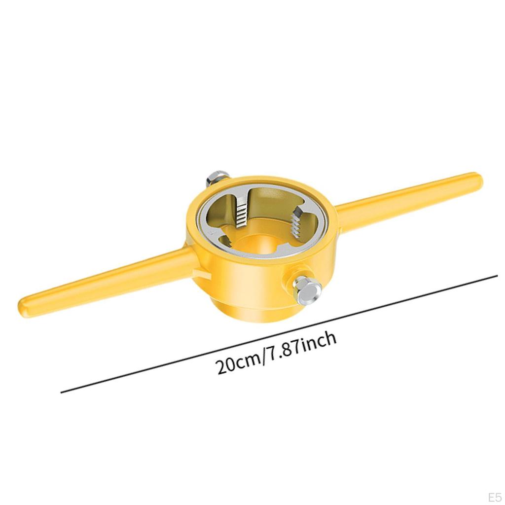 6 Piece Manual Threading Tool Set for PVC Pipes with Various Die Sizes