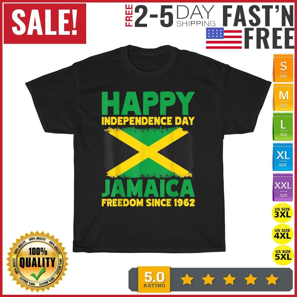 

Happy Independence Day 2022 Jamaica Proud Jamaican Vintage T Shirt Men Women NEW 4XL